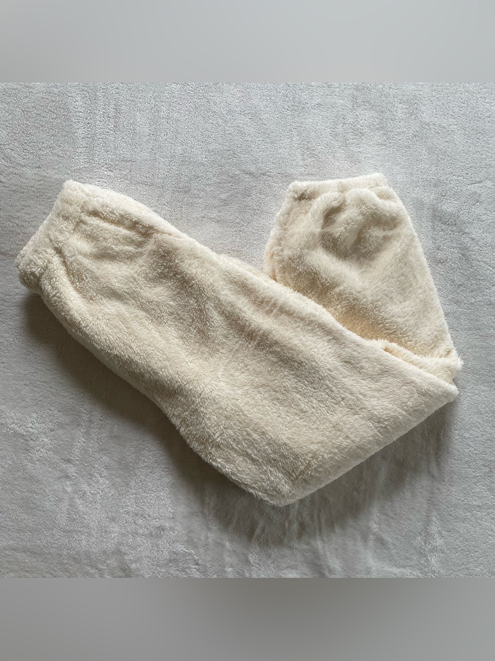 Cream Fuzzy Pajama Pants size Medium